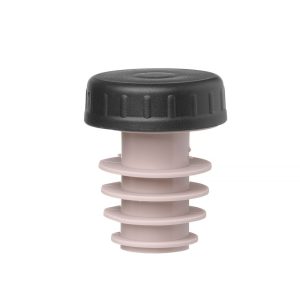 Rolha com tampa – 6 unidades, BarUp, Preto, 6 unid., ⌀30x(H)37mm