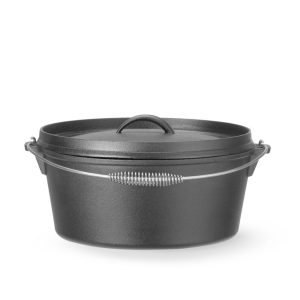 Tacho de ferro fundido, 7,2L, Preto, ⌀310x(H)130mm, Redondo