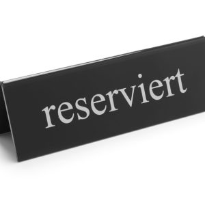 Sinal de mesa reservada, reserviert, 130x30x(H)38mm