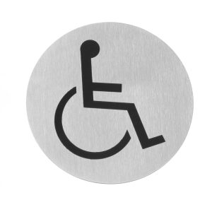 Sinalética para portas, cadeira de rodas, ⌀75mm