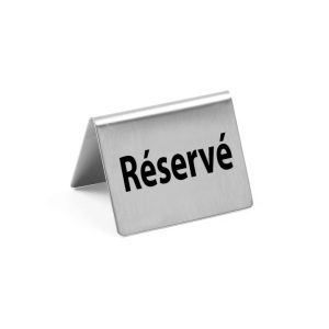 Sinal de mesa Reservada, Réservé, 4 unid., 50x35x(H)40mm