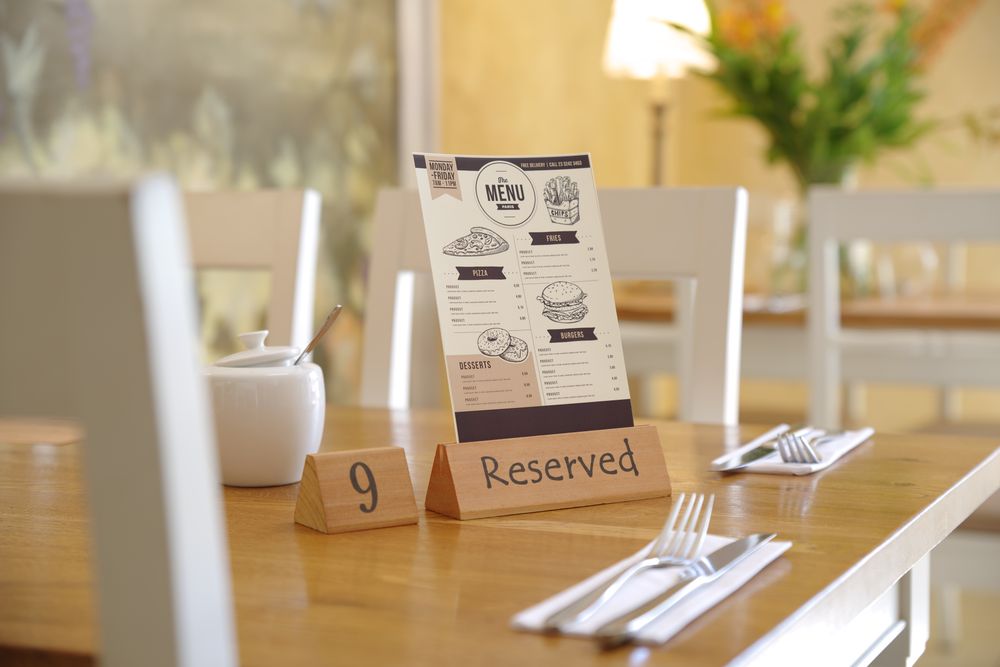 Sinal de mesa reservada, "reserved", 152x44x(H)44mm - Image 2