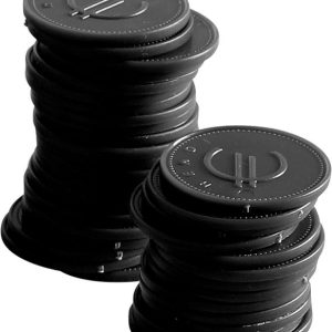 Fichas de consumo - 100 unidades, BarUp, Preto, 100 unid., ⌀25mm