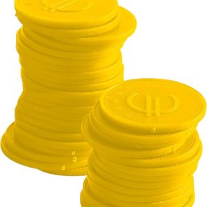 Fichas de consumo - 100 unidades, BarUp, Amarelo, 100 unid., ⌀25mm