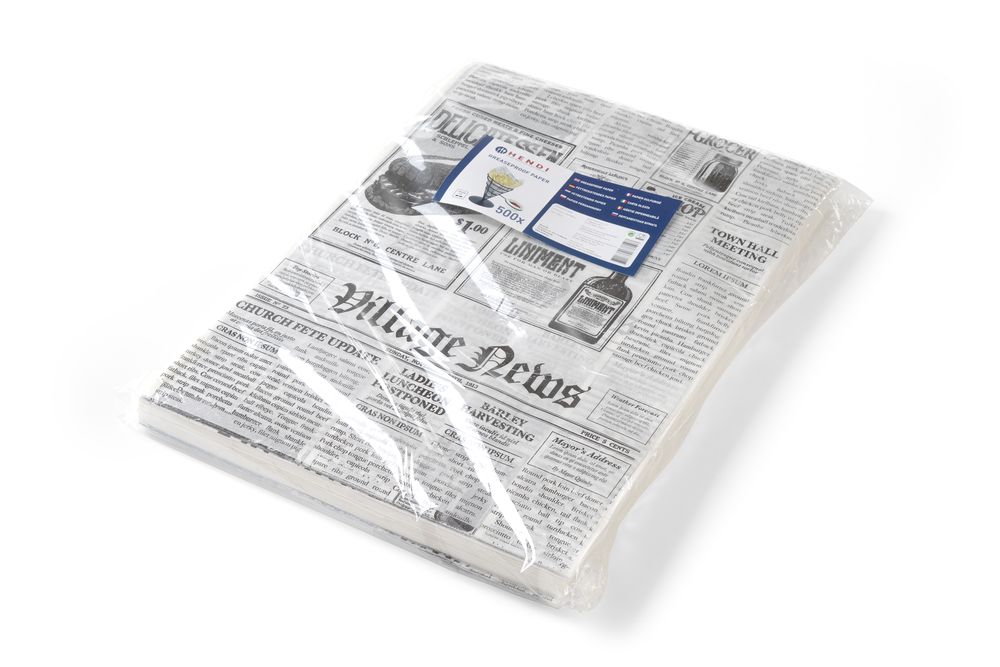 Papel anti-gordura, Impressão de jornal, 500 unid., 250x350mm