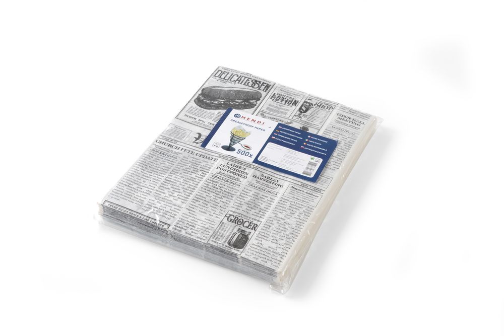 Papel anti-gordura, Impressão de jornal, 500 unid., 200x250mm