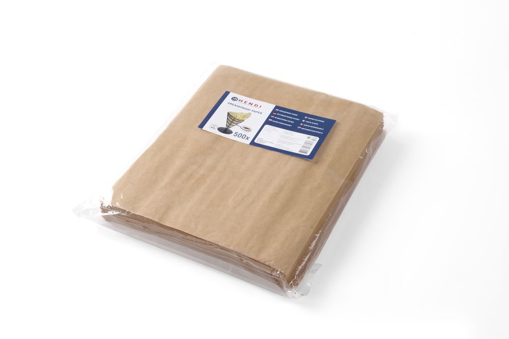 Papel anti-gordura, Bege, 500 unid., 200x250mm