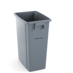 Caixote de lixo estreito, AmerBox, 60L, Cinzento-claro, 455x315x(H)580mm