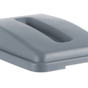 Tampa com abertura para caixote do lixo retangular 60L, Cinzento-claro, 660x470x(H)30mm