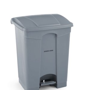 Caixote do lixo com pedal, AmerBox, 68L, Cinzento-claro, 490x410x(H)660mm