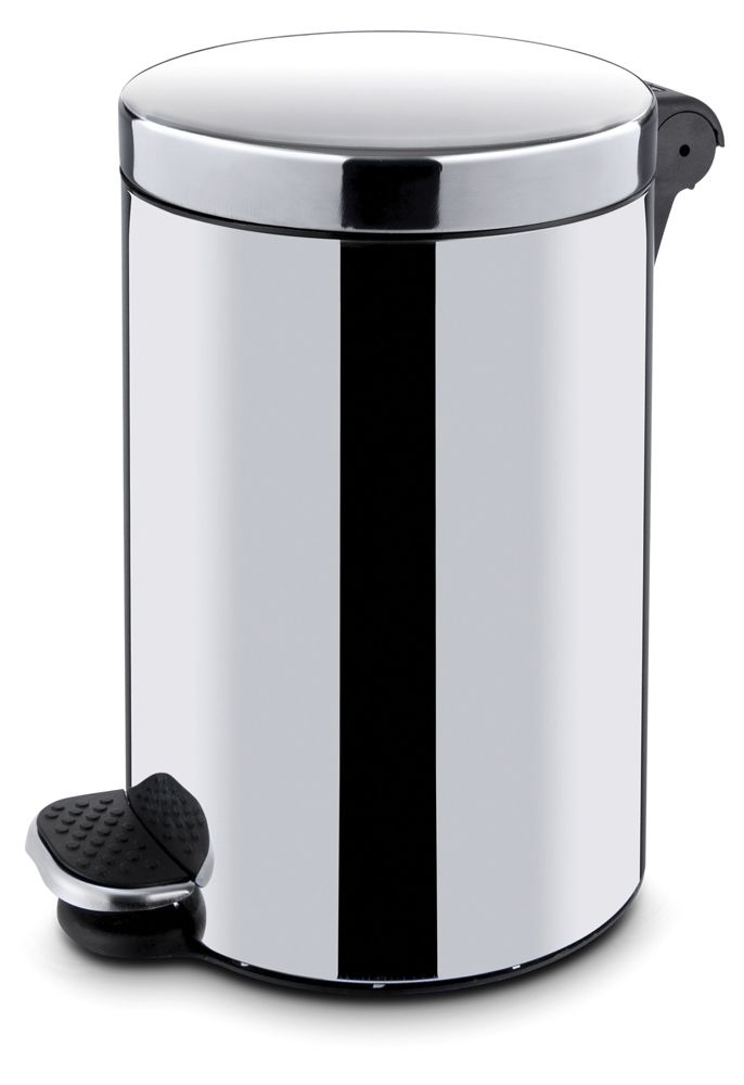 Caixote do lixo redondo com recipiente interior e pedal, 30L, ⌀300x(H)650mm