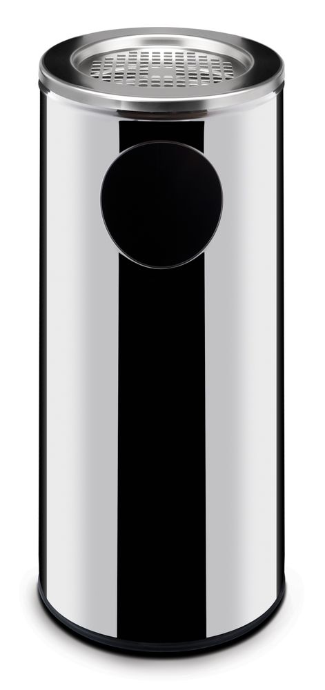 Caixote do lixo vertical com cinzeiro, 15L, ⌀200x(H)700mm - Image 2