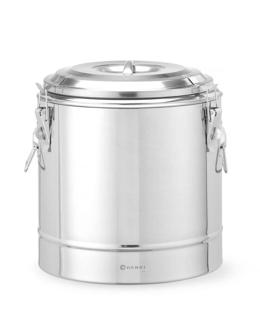 Recipiente térmico portátil, Kitchen Line, 19L, Prateado, ⌀350x(H)400mm