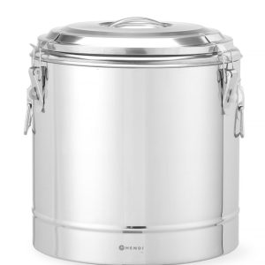 Recipiente térmico portátil, Kitchen Line, 31L, Prateado, ⌀400x(H)445mm