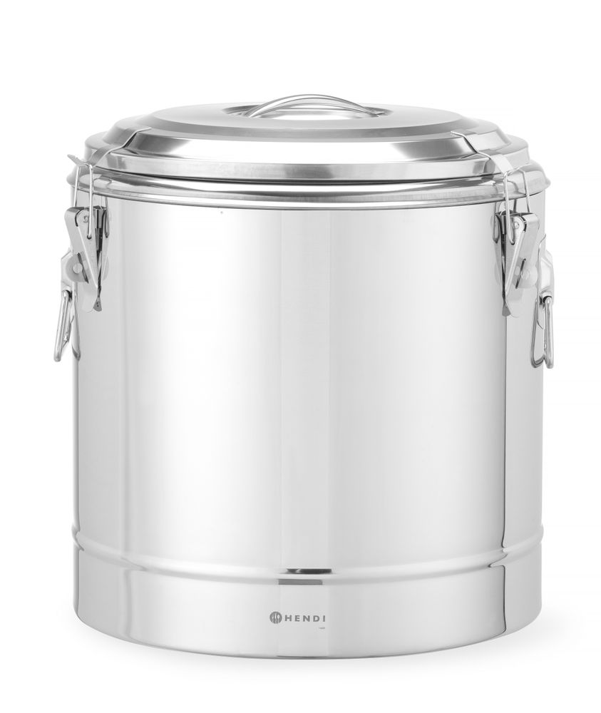 Recipiente térmico portátil, Kitchen Line, 31L, Prateado, ⌀400x(H)445mm