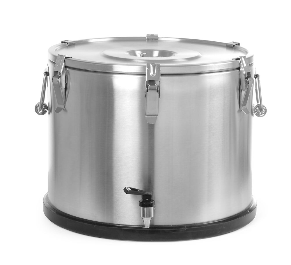 Recipiente portátil isolado – com uma torneira, Profi Line, 50L, Prateado, ⌀480x(H)380mm