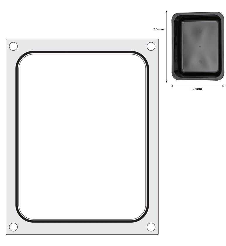 Tabuleiro para seladora térmica matrix, para um tabuleiro (227x178 mm) com um único compartimento - Image 3