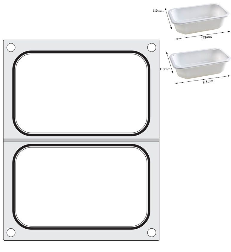Tabuleiro para seladora térmica matrix, para dois tabuleiros de 178x113 mm - Image 3