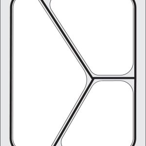 Tabuleiro para seladora térmica matrix, para um tabuleiro (227x178 mm) com três compartimentos