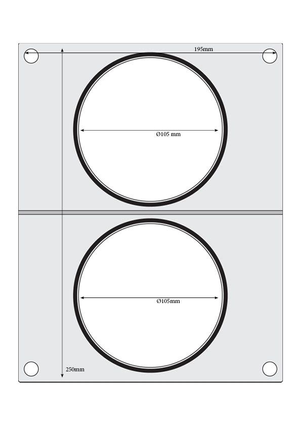 Tabuleiro para seladora térmica matrix, para dois recipientes de sopa ø115 mm - Image 2