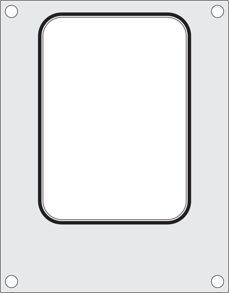 Tabuleiro para seladora térmica matrix, para um tabuleiro com um único compartimento com as medidas 187x137 mm