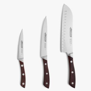 Arcos Conjunto de facas de chef - Série Natura - Castanho