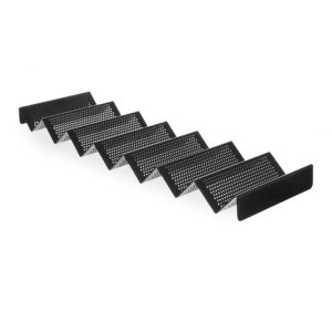 Suporte para pão, perfurado, Preto, 580x170x(H)40mm