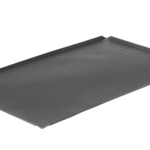 Tabuleiro, perfurado, antiaderente, 4 bordas, GN 1/1, Preto, 530x325x(H)10mm, Retangular