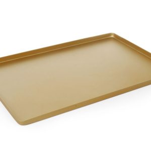 Tabuleiro de apresentação dourado, 600x400x(H)20mm