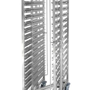 Carrinho para tabuleiros com armazenamento compacto – 15 x GN 1/1, 445x610x(H)1710mm