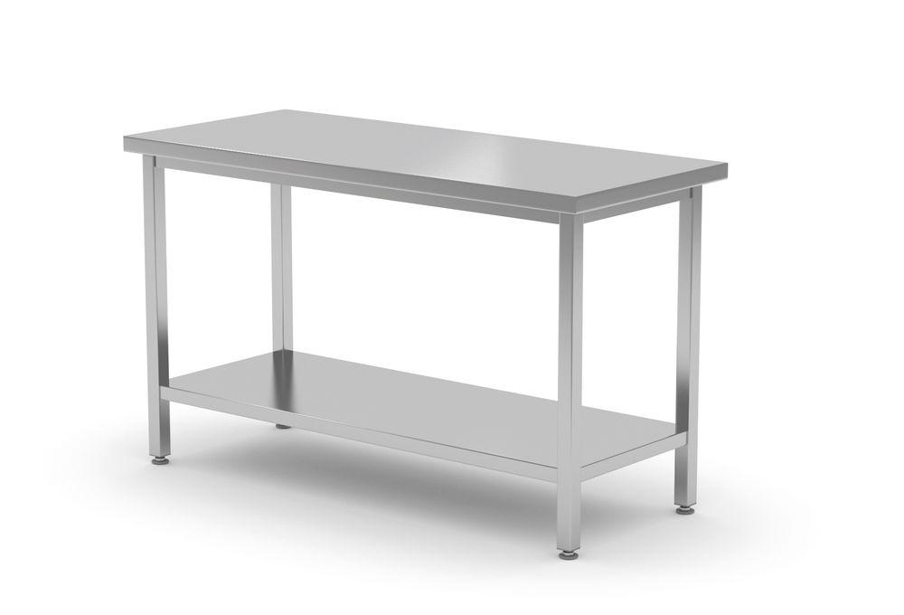 Mesa central com prateleira – aparafusada, profundidade 600 mm, Profi Line, 1000x600x(H)850mm - Image 2