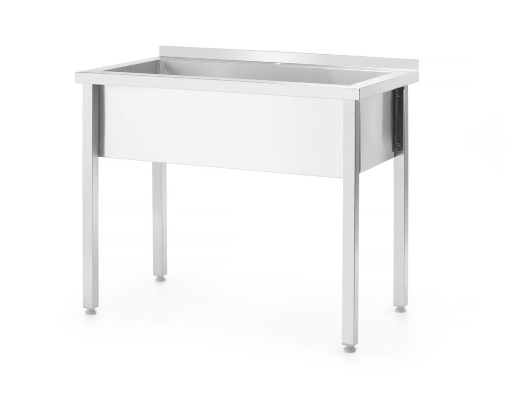 Pia, com splashback – aparafusada, profundidade 600 mm, Budget Line, 800x600x(H)850mm - Image 2