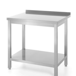 Mesa de parede com prateleira – aparafusada, profundidade 600 mm, Profi Line, 800x600x(H)850mm