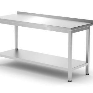 Mesa de parede com prateleira – aparafusada, profundidade 600 mm, Profi Line, 1600x600x(H)850mm