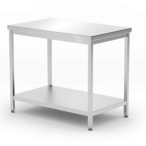 Mesa central com prateleira – aparafusada, profundidade 600 mm, Profi Line, 1000x600x(H)850mm