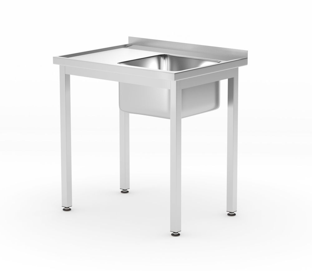 Mesa lava-loiças com prateleira – aparafusada, profundidade 600 mm, Profi Line, Lado direito, 1000x600x(H)850mm - Image 3