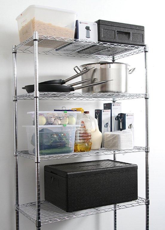 Estante de armazenamento com 5 prateleiras, Preto, 910x455x(H)1830mm - Image 2