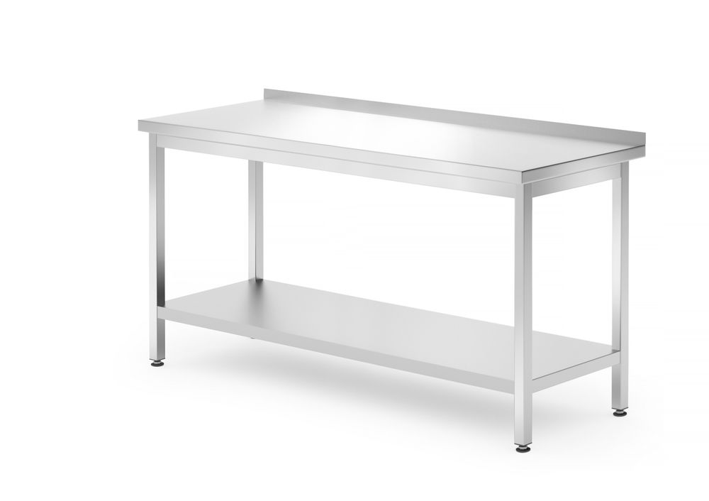 Mesa de parede com prateleira – aparafusada, profundidade 700 mm, Profi Line, 1600x700x(H)850mm