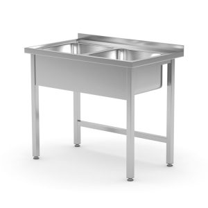 Mesa com 2 lavatórios – soldados, Kitchen Line, 1000x600x(H)850mm