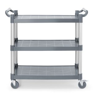 Carrinho de serviço em polipropileno com 3 prateleiras, grande, AmerBox, 1010x500x(H)960mm