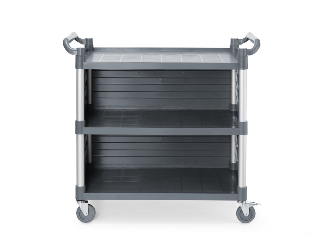 Carrinho de serviço em polipropileno com 3 prateleiras, grande, AmerBox, 1010x500x(H)960mm - Image 6