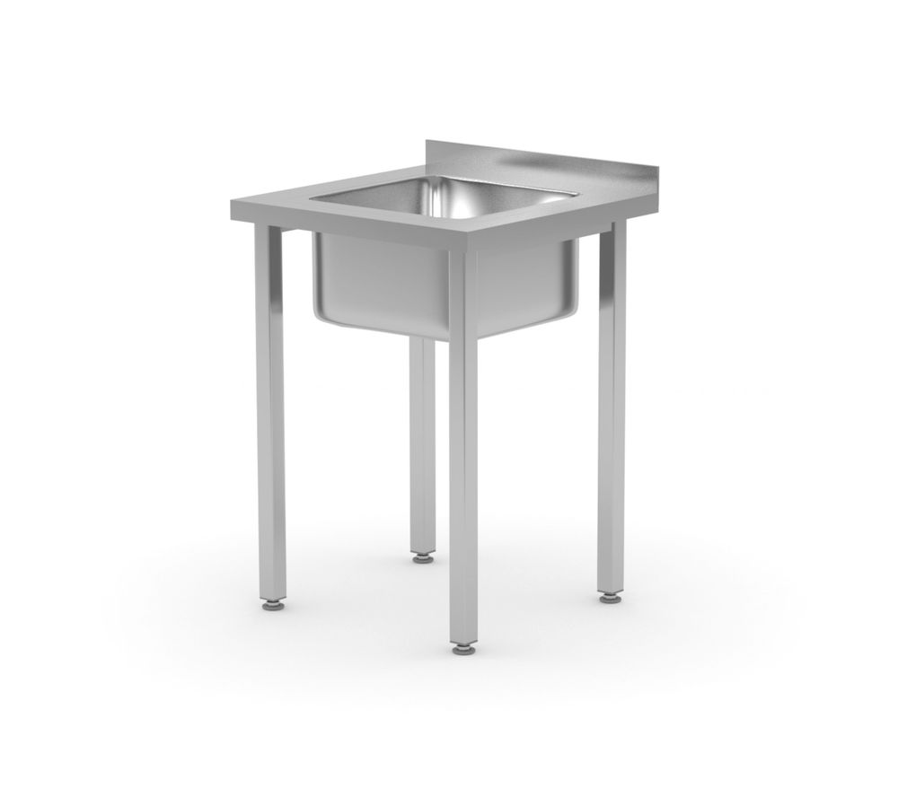 Mesa com lava-loiças, aparafusada, Kitchen Line, 1000x600x(H)850mm - Image 4