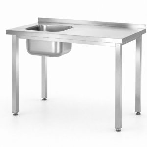Mesa com lava-loiças, aparafusada, Kitchen Line, 1000x600x(H)850mm