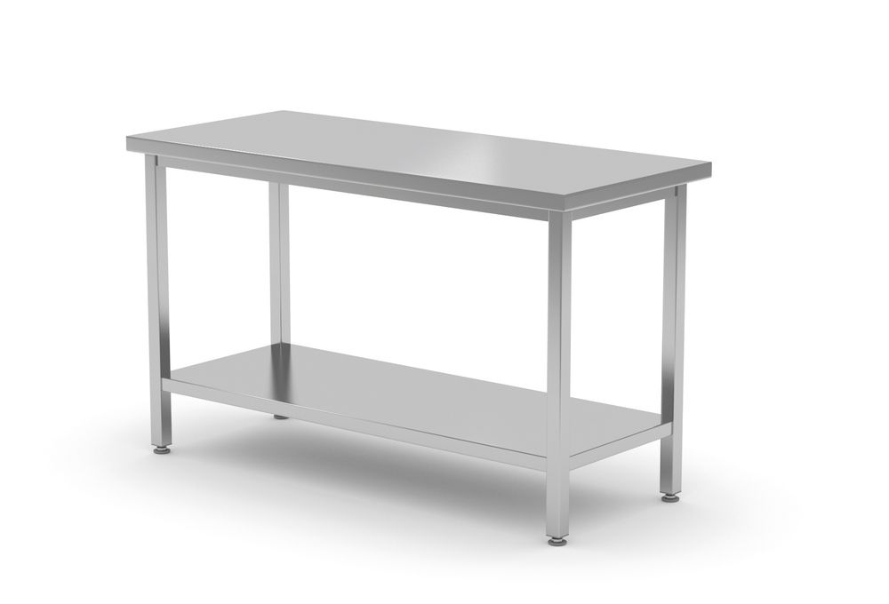 Mesa central com prateleira – aparafusada, profundidade 600 mm, Kitchen Line, 600x600x(H)850mm - Image 2