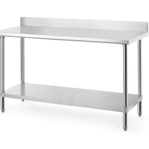 Mesa de trabalho com backsplash, Budget Line, 1600x600x(H)950mm