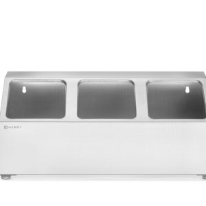 Suporte para recipientes Gastronorm, 3 compartimentos, 512x245x(H)215mm