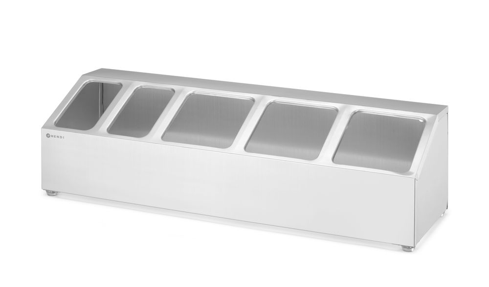 Suporte para recipientes Gastronorm, 5 compartimentos, 745x245x(H)215mm - Image 2