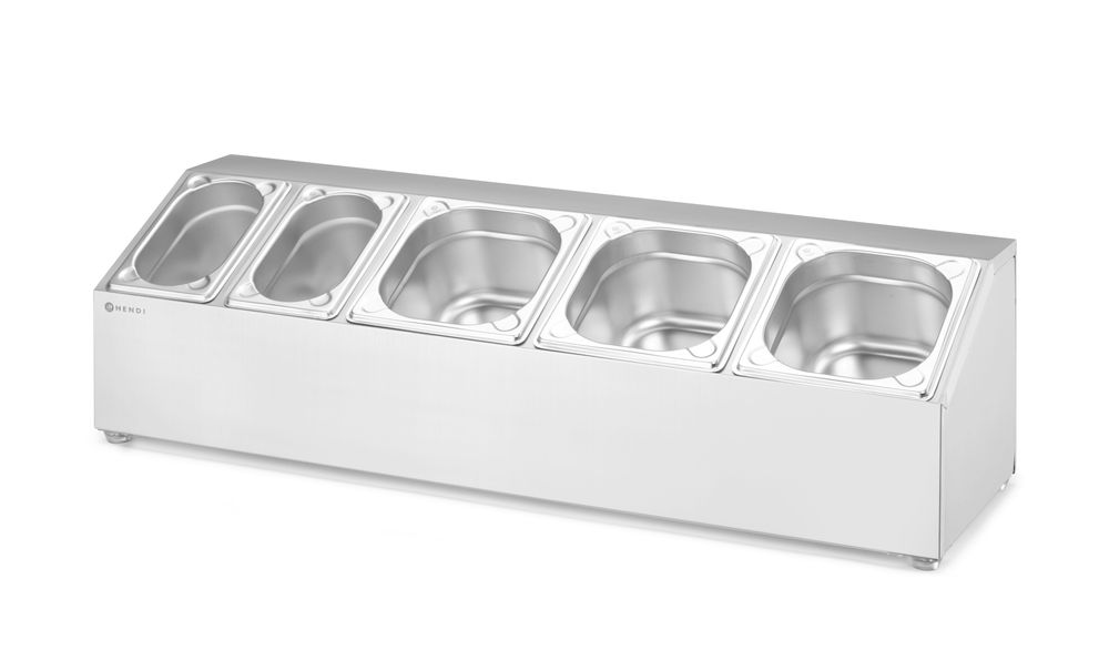 Suporte para recipientes Gastronorm, 5 compartimentos, 745x245x(H)215mm - Image 4