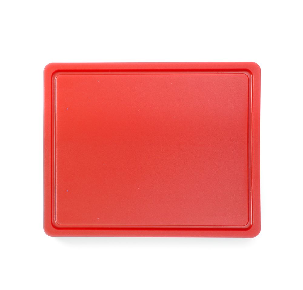 Tábua de corte HACCP Gastronorm 1/2, GN 1/2, Vermelho, 325x265mm, Retangular