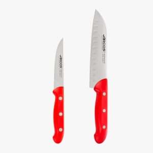 Arcos Conjunto de facas santoku - Série Maitre - Vermelho